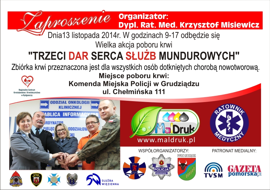"Trzeci dar serca służb mundurowych ”w Grudziądzu